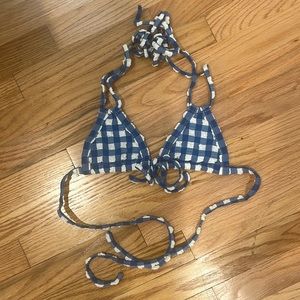 Montce gingham bikini top